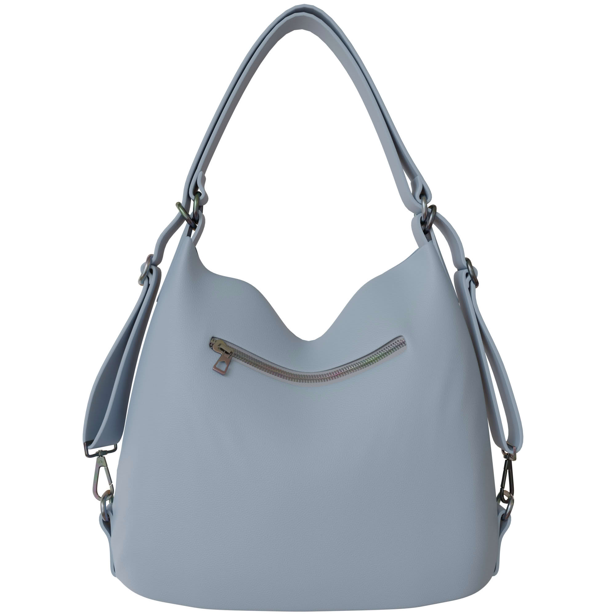 Damen Shopper Bag aus veganem Leder Rucksackfunktion