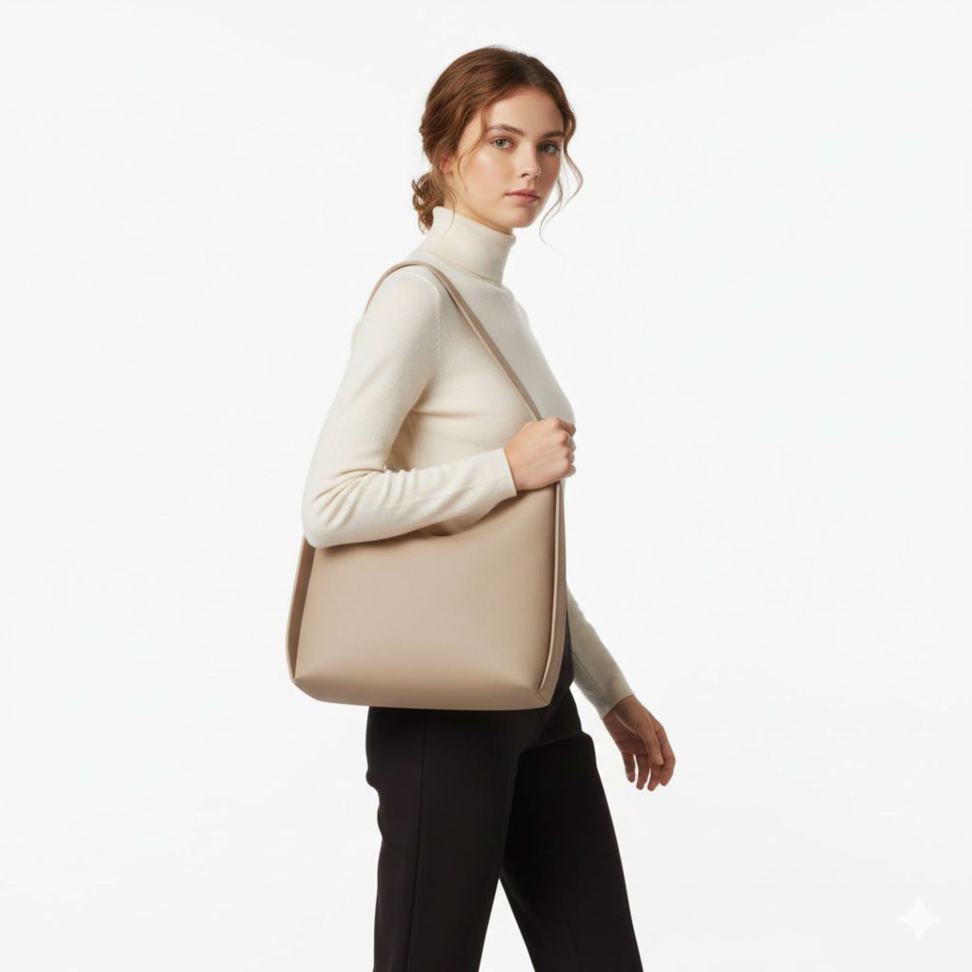 Elegante Damen Schultertasche mit Rucksackfunktion