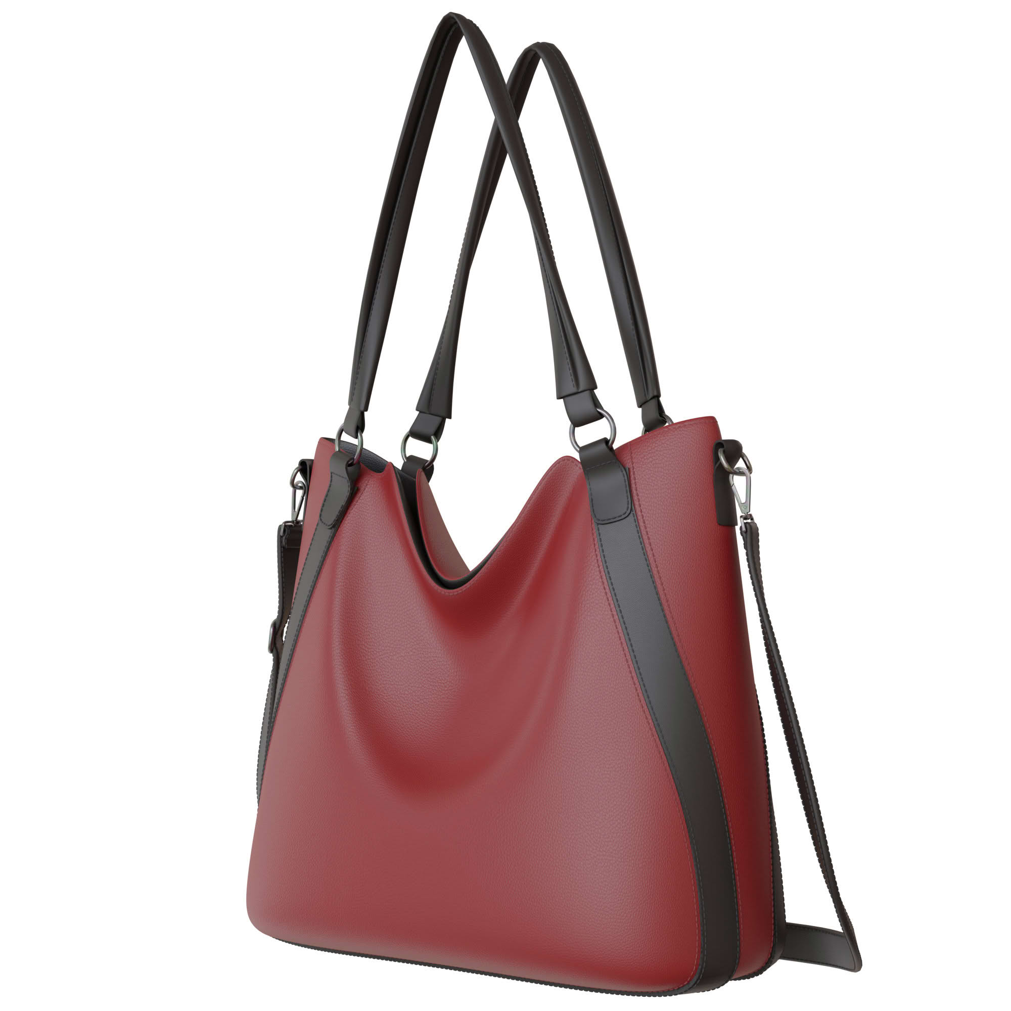 Damen Schultertasche aus veganem Leder – elegant & geräumig