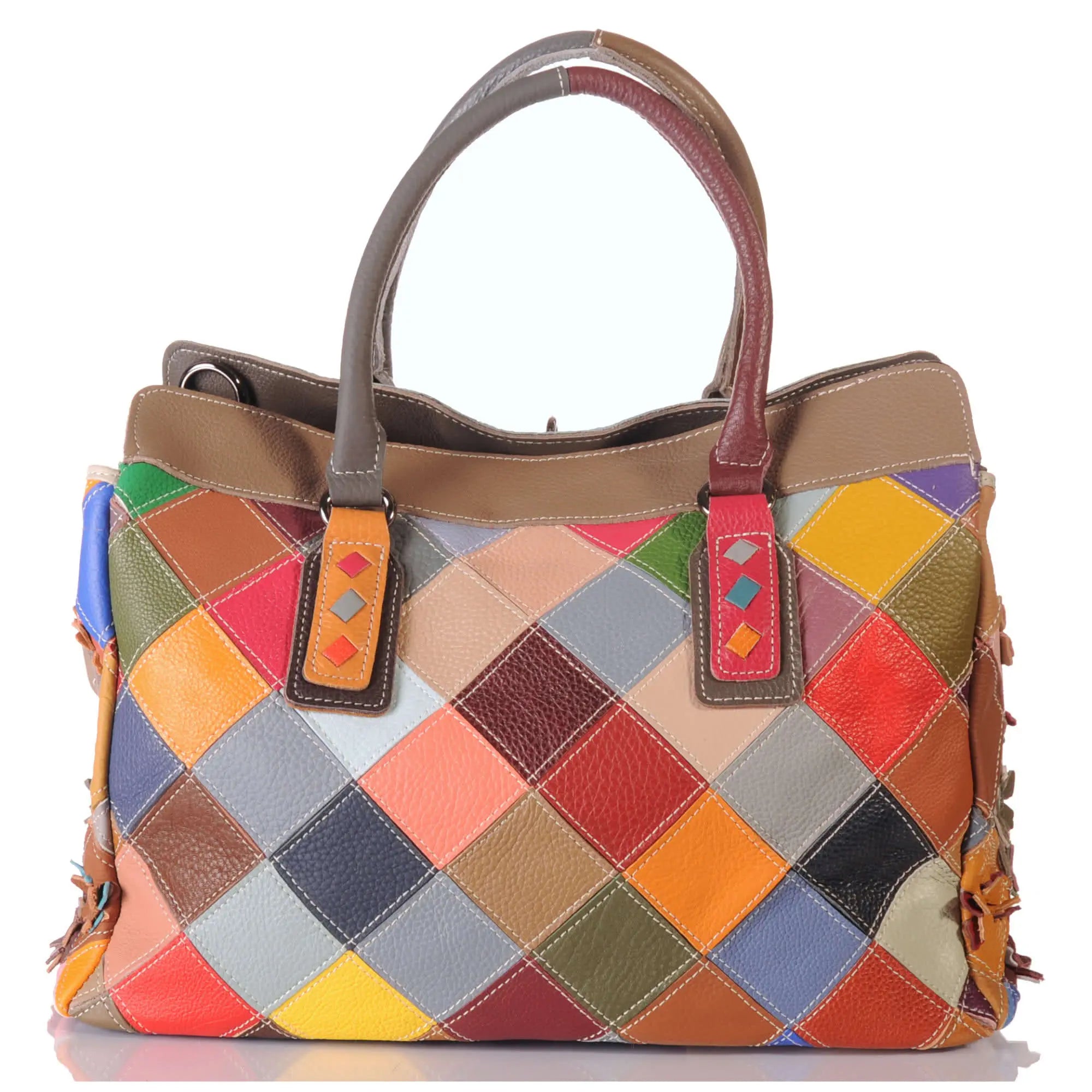 Damen Patchwork Leder Tasche – Unikat – Damen Handtaschen 5
