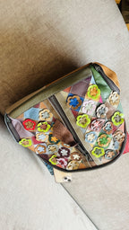 Damen Leder Patchwork Rucksack – Blumen-Design – Damen Rucksäcke 7