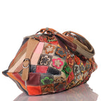 Damen Patchwork Tasche mit 3D-Blumen – Damen Handtaschen 2