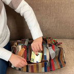 Damen Patchwork Tasche mit 3D-Blumen – Damen Handtaschen 8