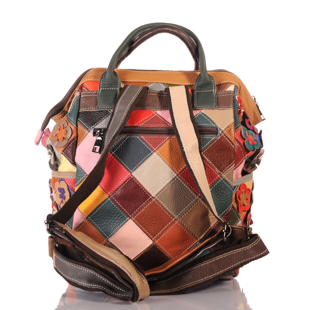 Bunter Damen Patchwork Rucksack als Unikat – Damen Rucksäcke 3