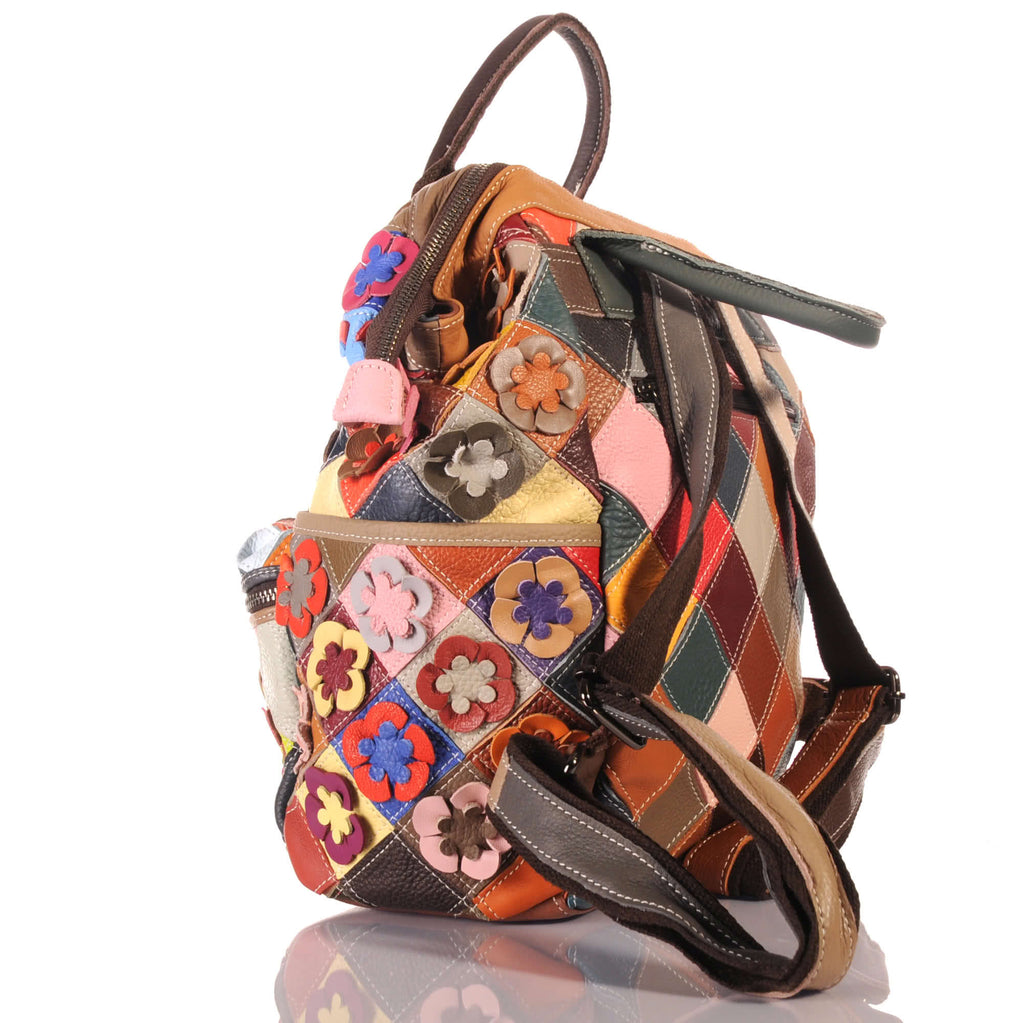 Bunter Damen Patchwork Rucksack als Unikat – Damen Rucksäcke 5