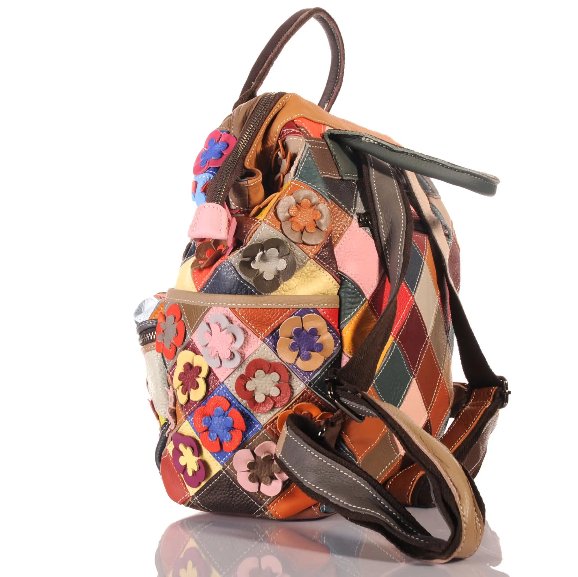 Bunter Damen Patchwork Rucksack als Unikat – Damen Rucksäcke 5