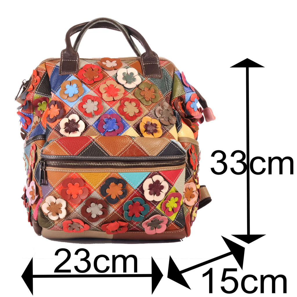Bunter Damen Patchwork Rucksack als Unikat – Damen Rucksäcke 6
