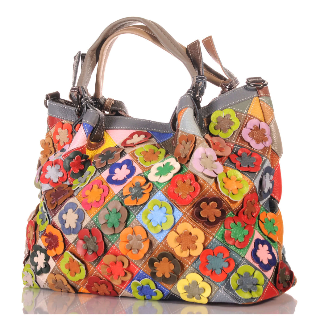 Damen Patchwork Handtasche mit Umhängegurt – Damen Handtaschen 1