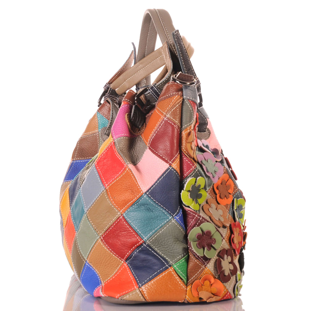 Damen Patchwork Handtasche mit Umhängegurt – Damen Handtaschen 3