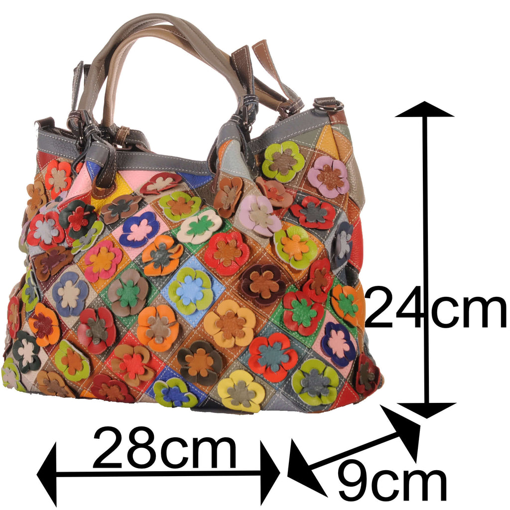 Damen Patchwork Handtasche mit Umhängegurt – Damen Handtaschen 4