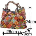 Damen Patchwork Handtasche mit Umhängegurt – Damen Handtaschen 4