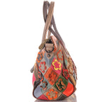 Damen Leder Patchwork Handtasche Unikat – Damen Handtaschen 2