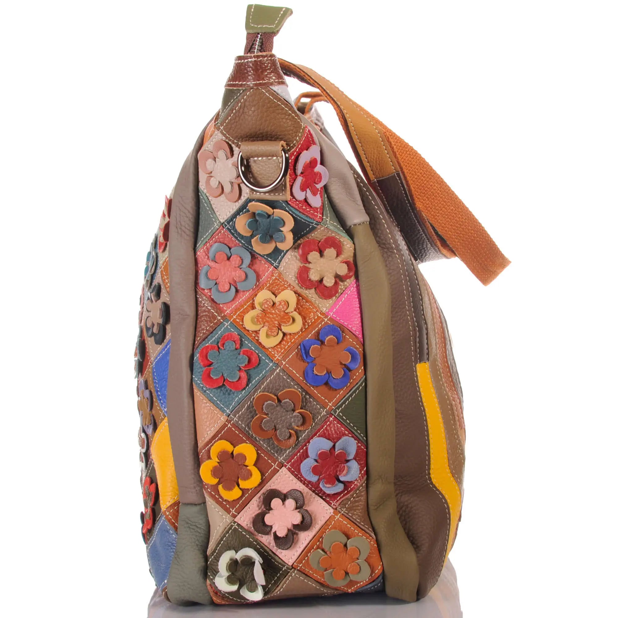 Große Damen Leder Patchwork Tasche 2-in-1 – Damen Handtaschen 5