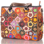 Damen Patchwork Handtasche mit Umhängegurt – Damen Handtaschen 1
