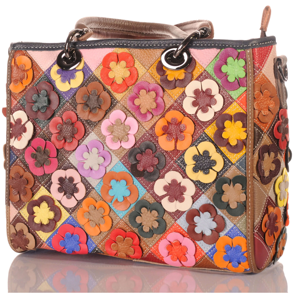 Damen Patchwork Handtasche mit Umhängegurt – Damen Handtaschen 1