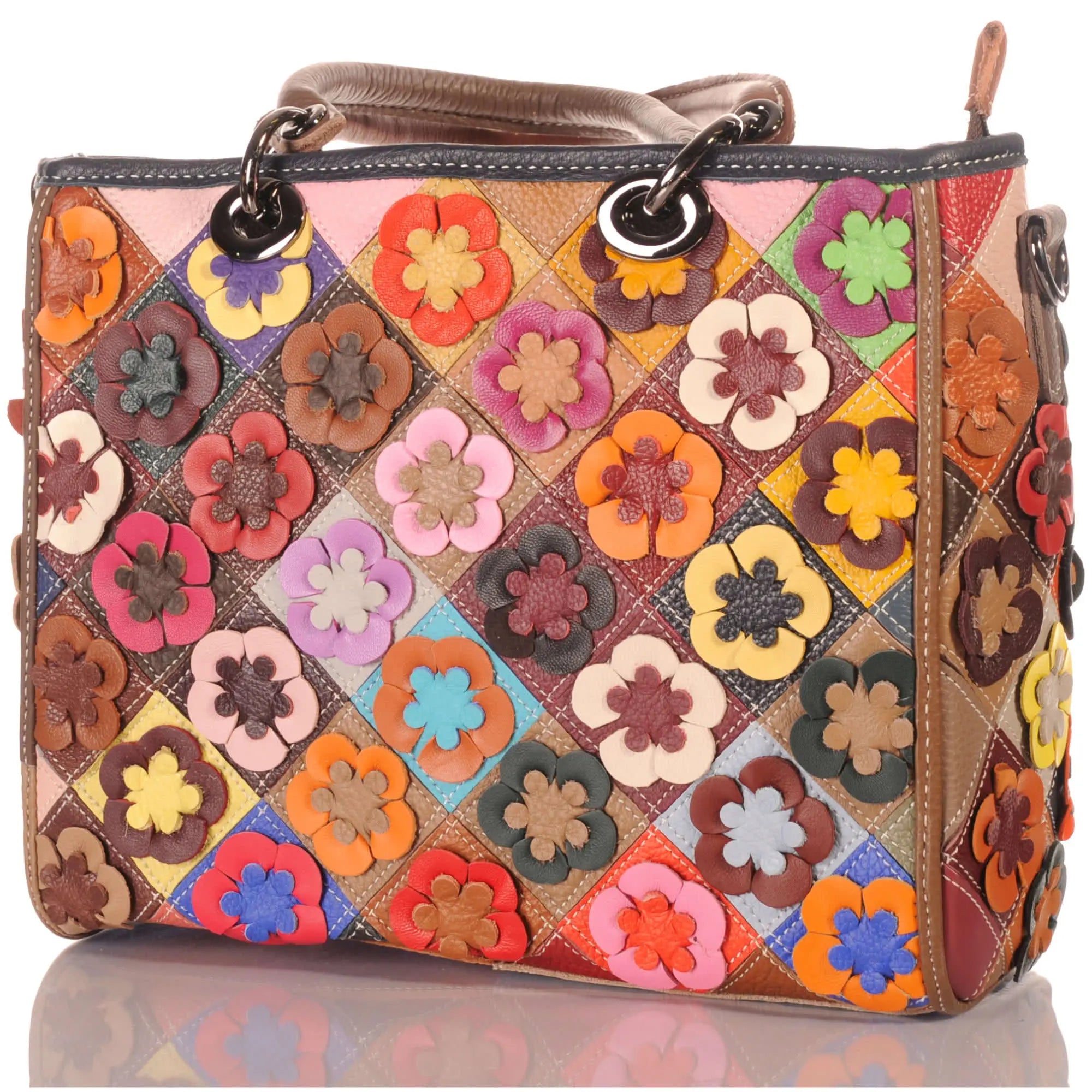 Damen Patchwork Handtasche mit Umhängegurt – Damen Handtaschen 1