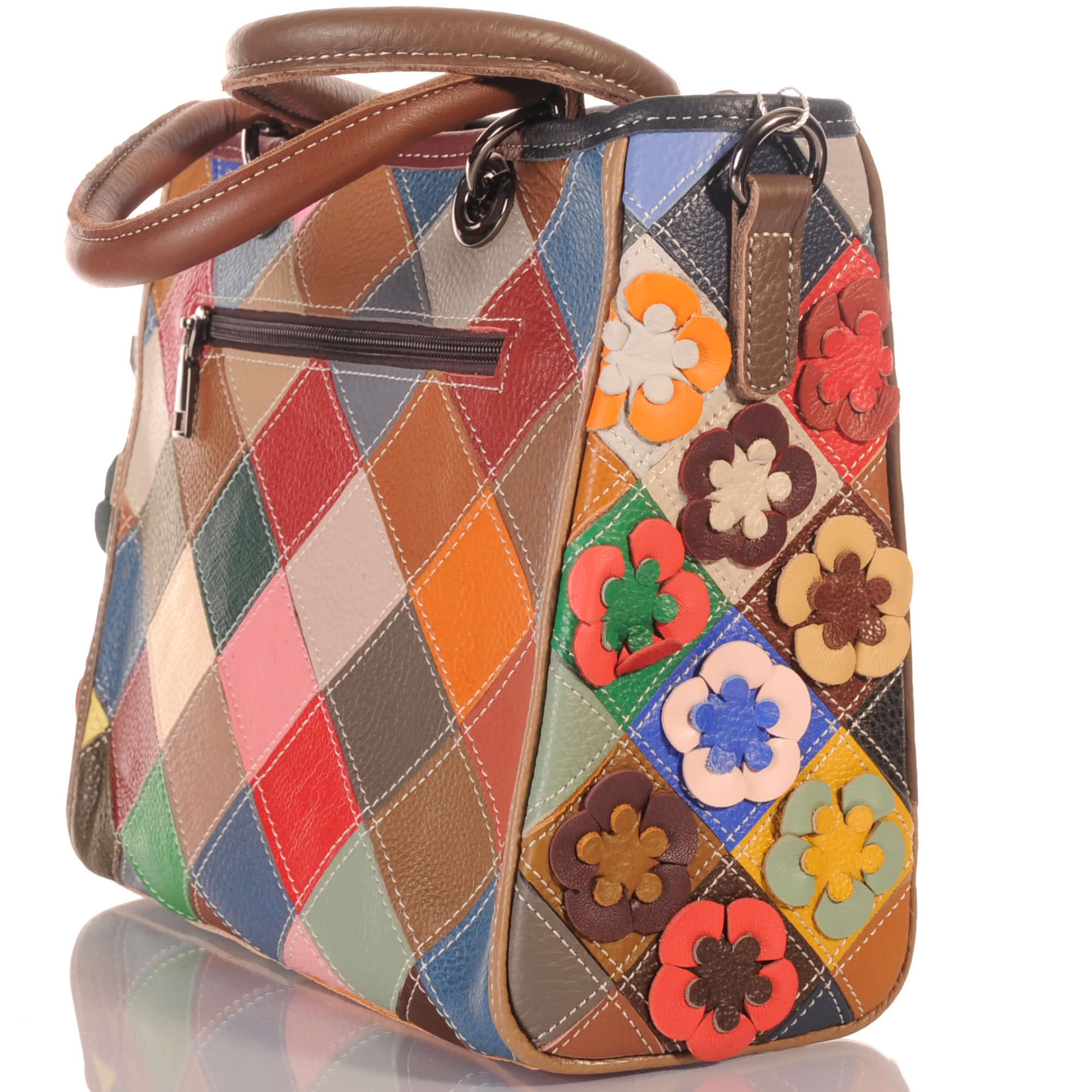 Damen Patchwork Handtasche mit Umhängegurt – Damen Handtaschen 3
