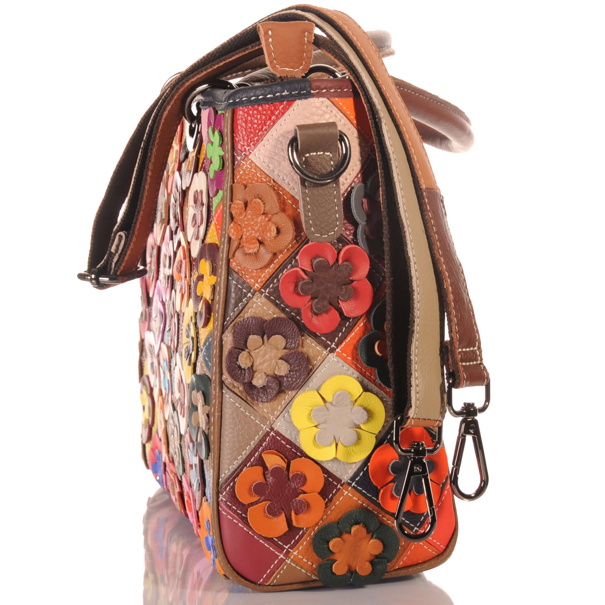 Damen Patchwork Handtasche mit Umhängegurt – Damen Handtaschen 4