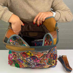 Echtleder Shopper Bag in Pachwork Design – Damen Handtaschen 7