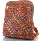 Patchwork Leder Rucksack Damen geflochten 2 in 1 Tasche – Damen Rucksäcke 1