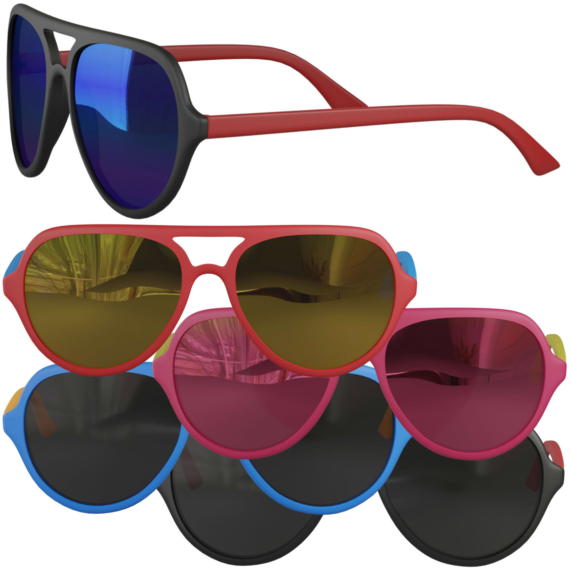Kinder Piloten Brille UV Protection Bunt