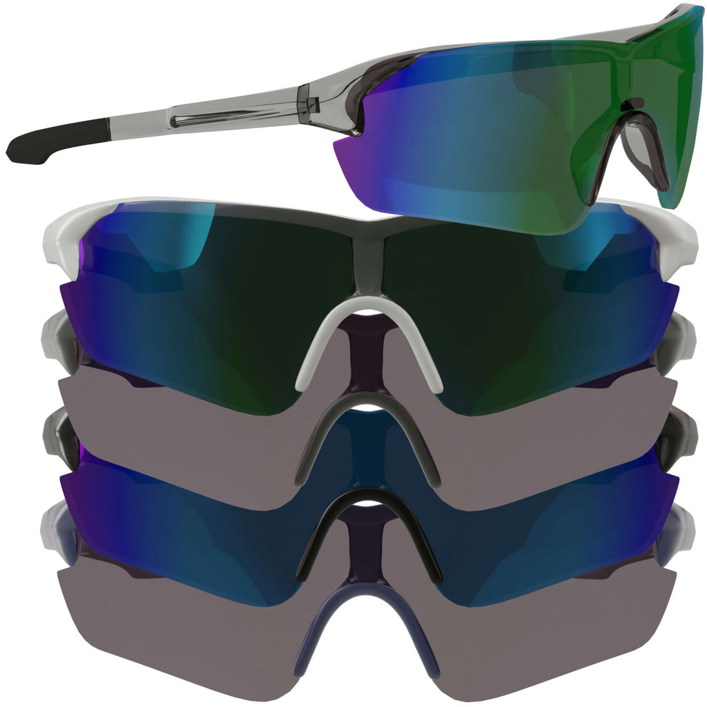 Sportliche Sonnenbrille mit UV Protect – Modernes Shield Design