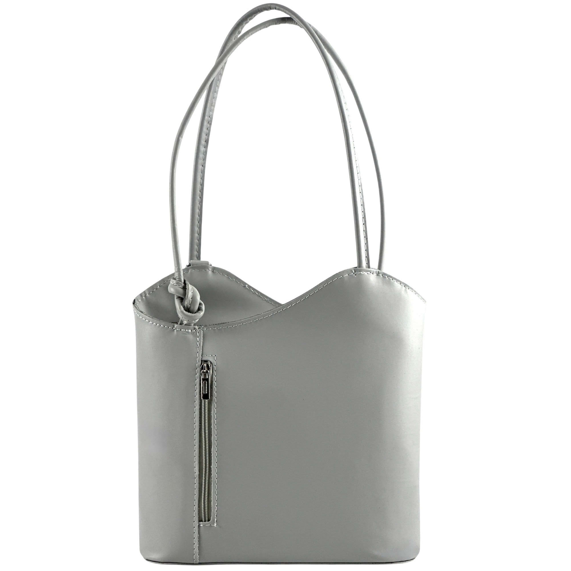 Damen Echtleder Tasche Rucksack 2 in 1 Made in Italy Leder Handtasche