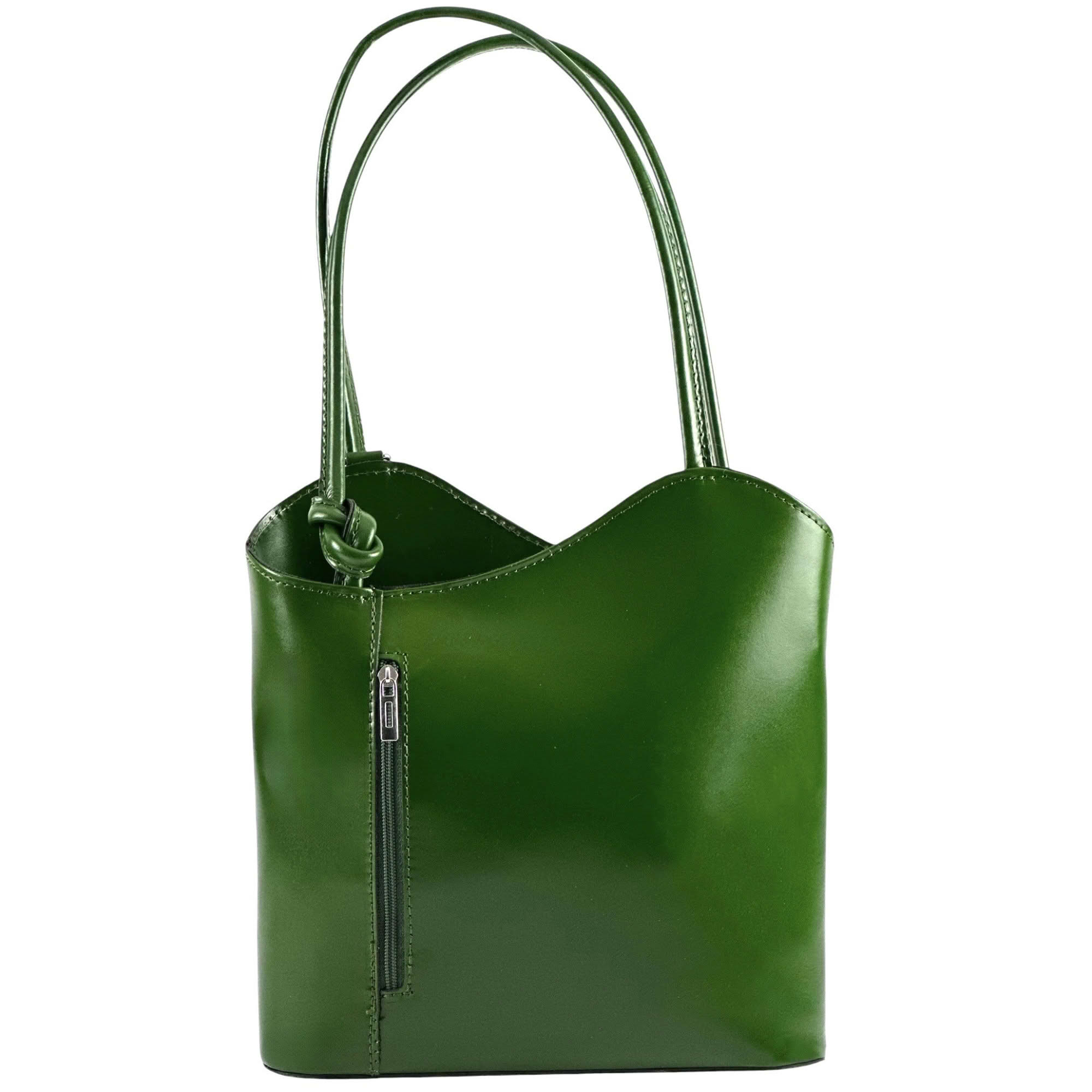 Damen Echtleder Tasche Rucksack 2 in 1 Made in Italy Leder Handtasche
