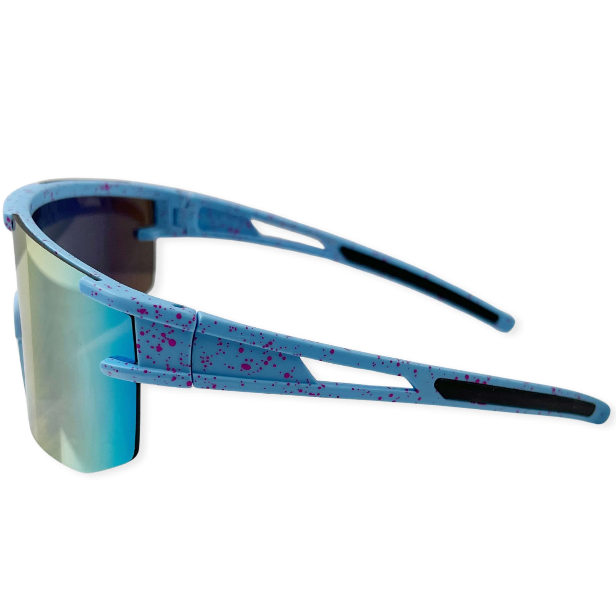 Sportliche Unisex Sonnenbrille UV400 Verspiegelt Visier Style