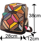 Patchwork Damen Rucksack Bunt – Moderner City Rucksack mit Muster – Damen Rucksäcke 6