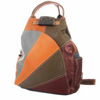 Patchwork Leder Damen Rucksack Echtleder Cityrucksack – Damen Rucksäcke 8