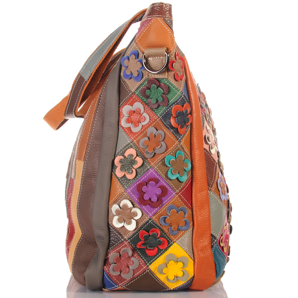 Große Damen Leder Patchwork Tasche 2-in-1 – Damen Handtaschen 2
