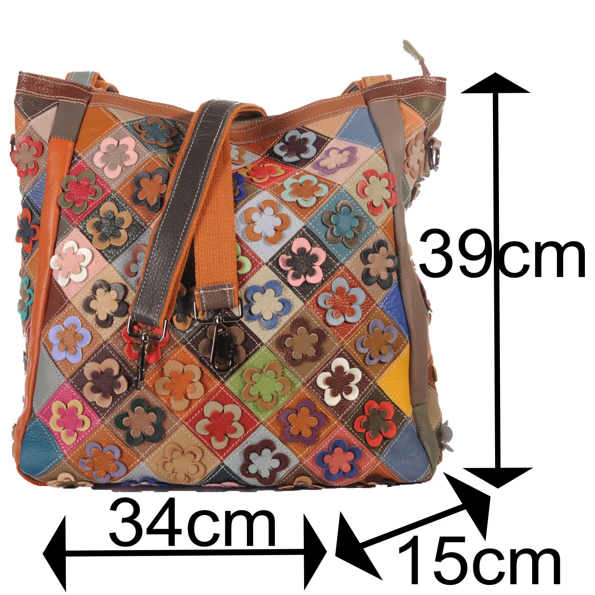 Große Damen Leder Patchwork Tasche 2-in-1 – Damen Handtaschen 6