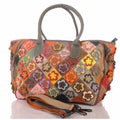 Patchwork Leder Tasche Damen XXL mit Umhängegurt – Damen Handtaschen 1
