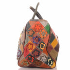 Patchwork Leder Tasche Damen XXL mit Umhängegurt – Damen Handtaschen 2