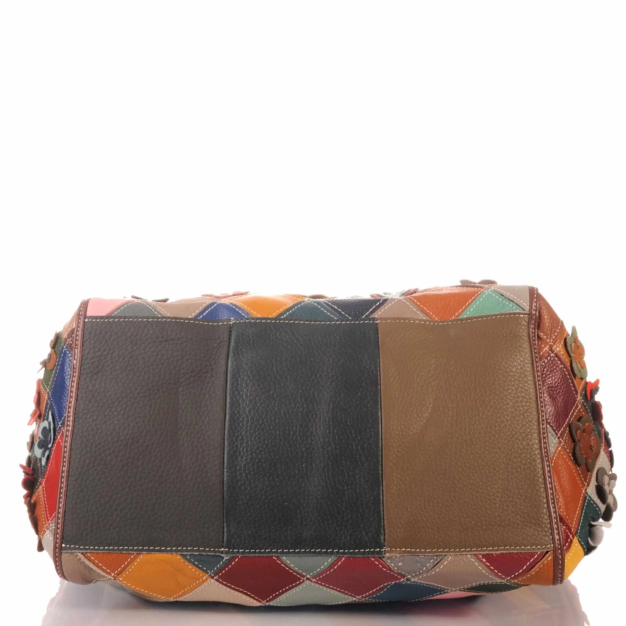 Patchwork Leder Tasche Damen XXL mit Umhängegurt – Damen Handtaschen 4