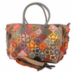 Patchwork Leder Tasche Damen XXL mit Umhängegurt – Damen Handtaschen 7