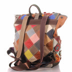 Patchwork Damen Rucksack mit Blumen Applikationen – Damen Rucksäcke 2
