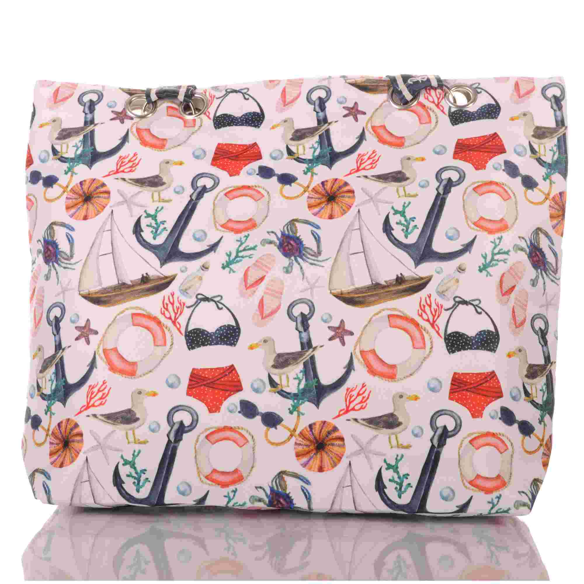 Strandtasche mit Reißverschluss – Maritimes Design –  1