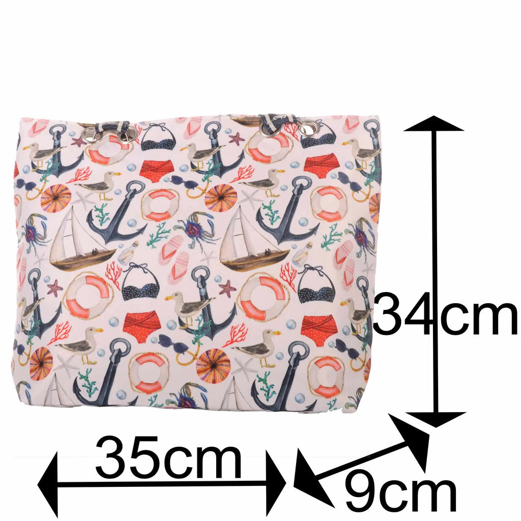 Strandtasche mit Reißverschluss – Maritimes Design –  4
