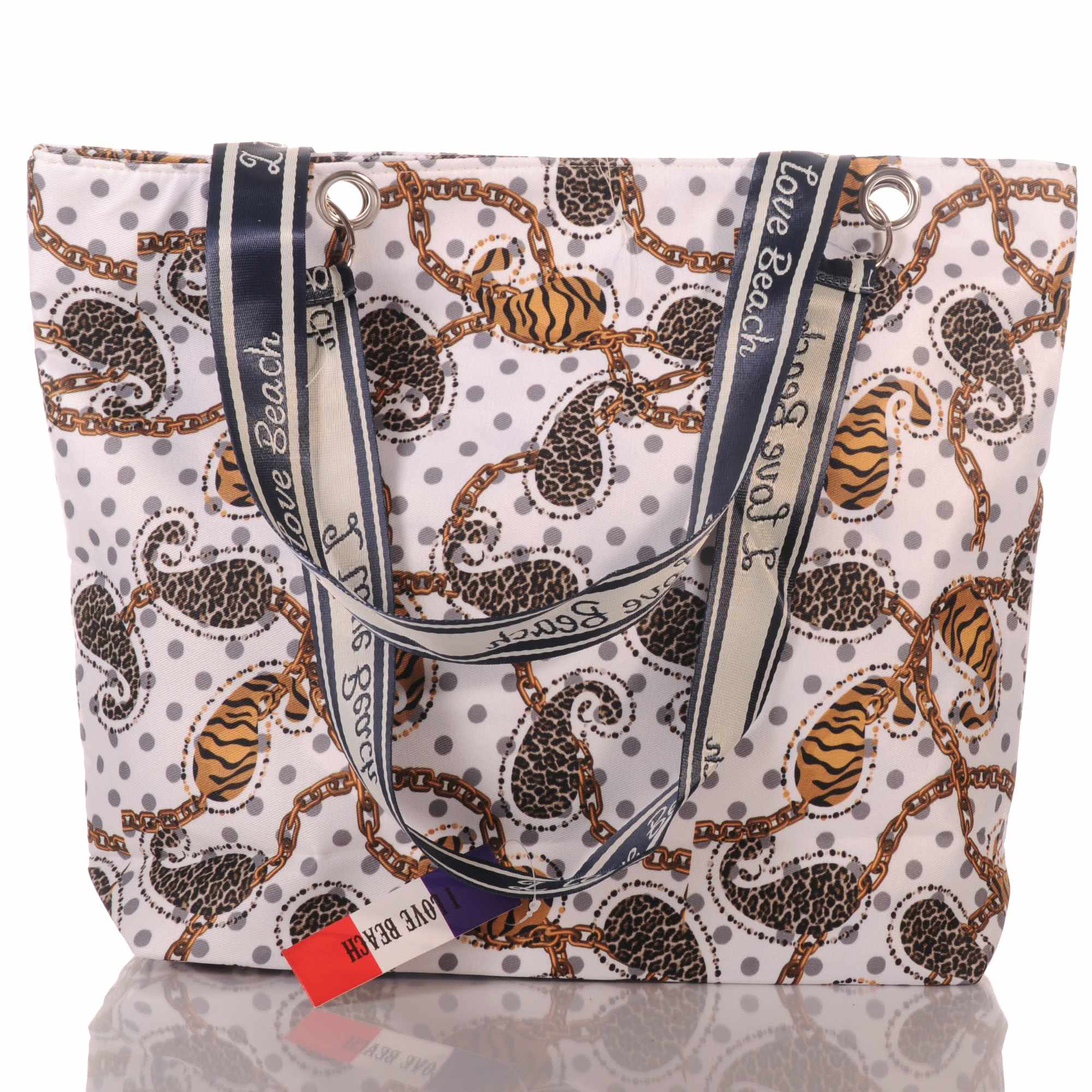 Strandtasche mit Reißverschluss – Animal Print Beach Bag –  3