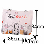 Strandtasche mit Hundepfoten und Best Friends Motiv –  4
