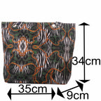 Strandtasche mit Zebra- und Kettenmuster und Reißverschluss –  4