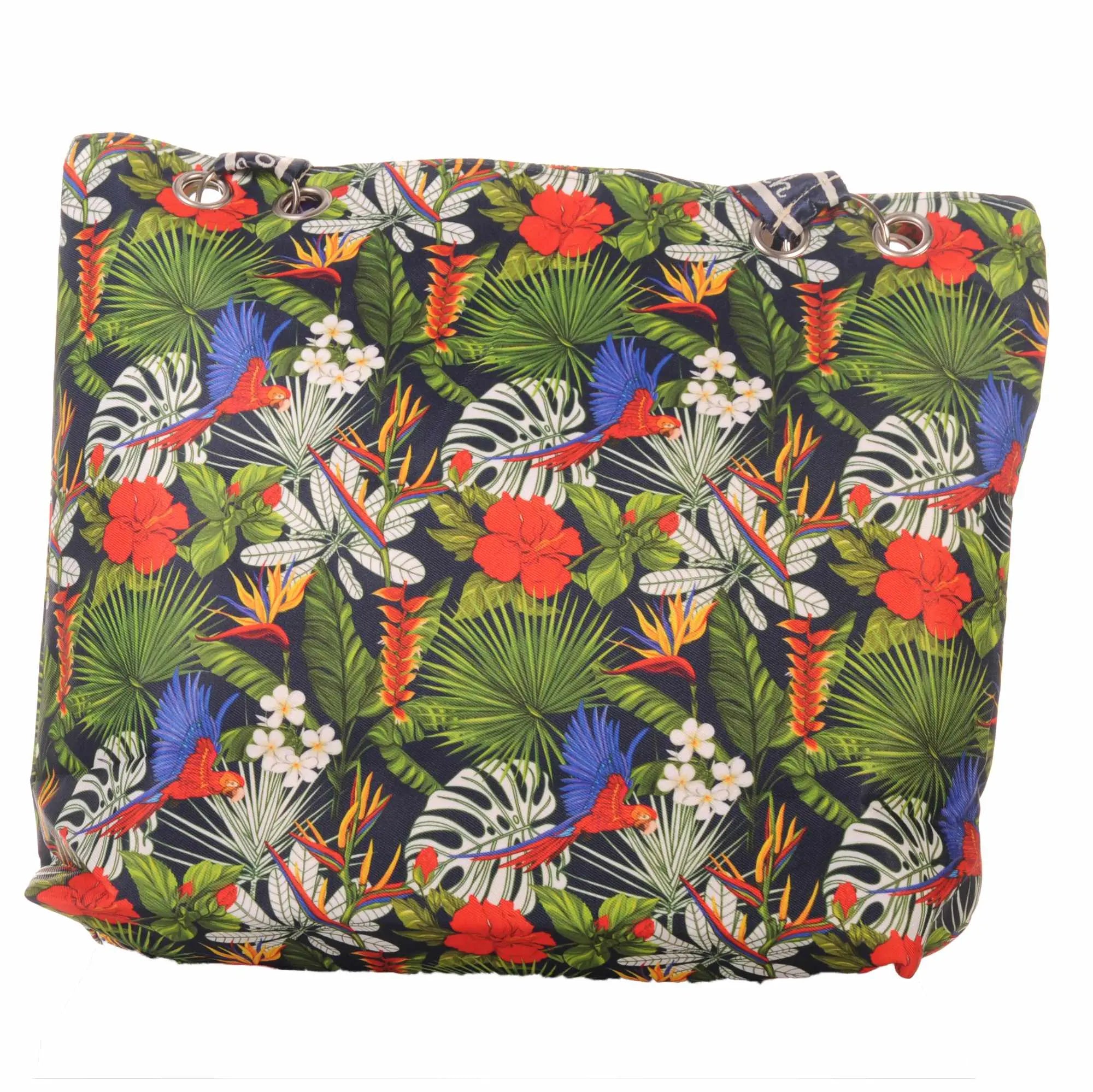 Strandtasche mit tropischem Blumenmuster und Reißverschluss –  5