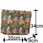 Strandtasche mit tropischem Blumenmuster und Reißverschluss –  4