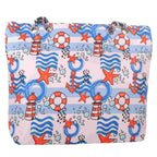 Strandtasche mit Anker Seestern und Reißverschluss –  5