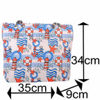 Strandtasche mit Anker Seestern und Reißverschluss –  4