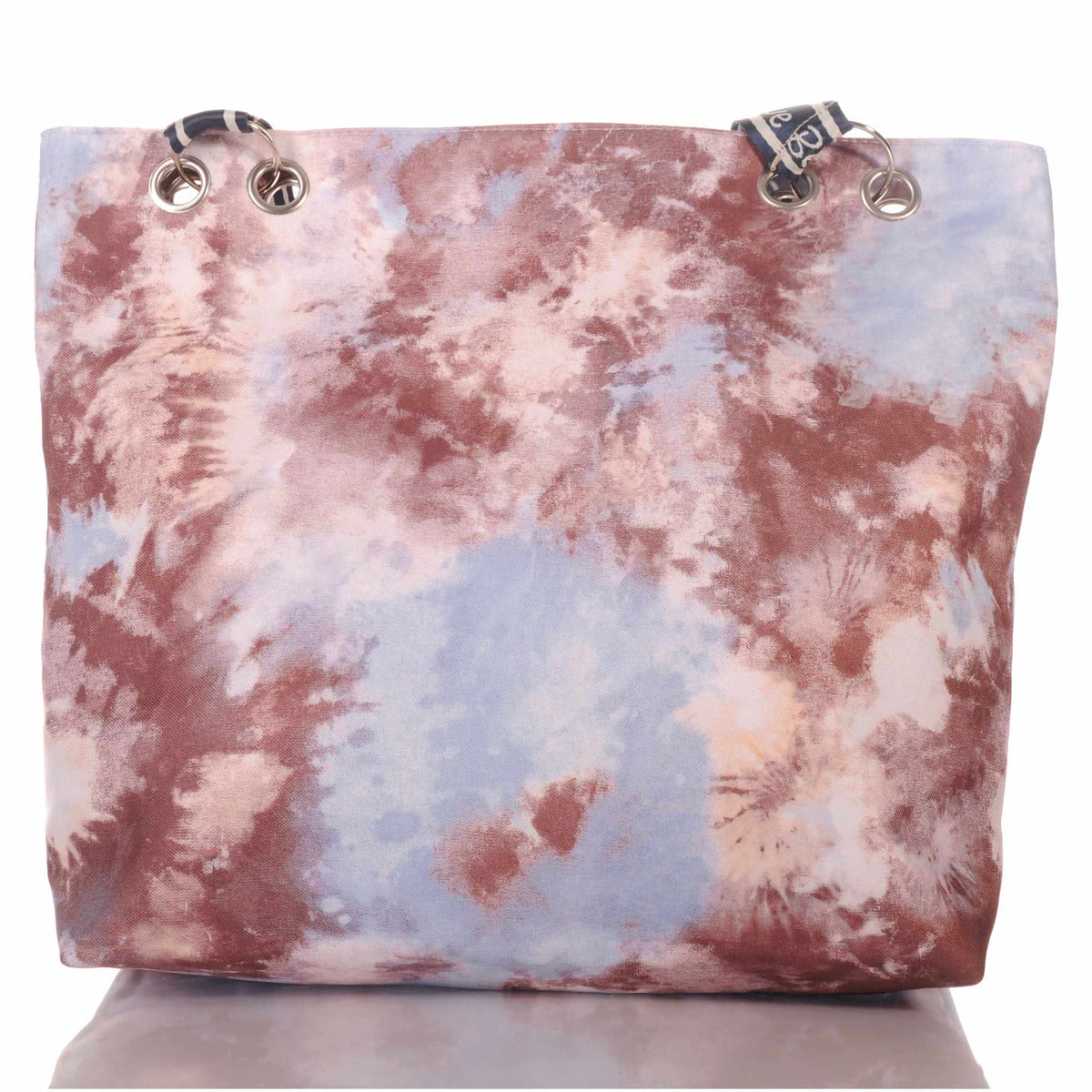 Moderne Strandtasche im Batik-Look mit Reißverschluss –  1