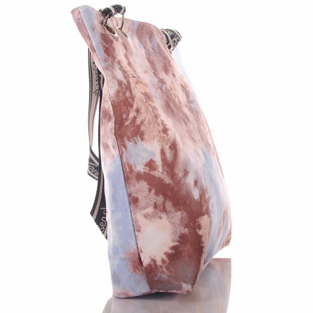 Moderne Strandtasche im Batik-Look mit Reißverschluss –  2