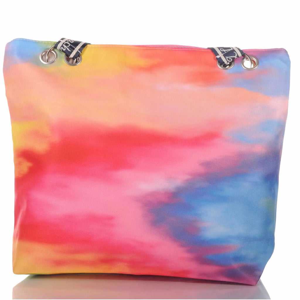 Bunte Strandtasche mit Farbverlauf und Reißverschluss –  1